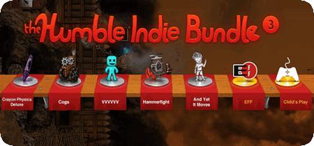 Humble Indie Bundle 3 (VVVVVV + Cogs + Hammerfight + And Yet it Moves + Crayon Physics Deluxe)