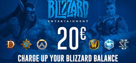 Подарочная карта Battle.net 20 Евро (Blizzard Gift Card 20 EUR)