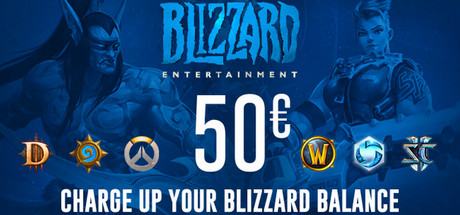 Подарочная карта Battle.net 50 Евро (Blizzard Gift Card 50 EUR)