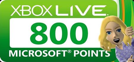 Xbox Live RUS: карта 800 Microsoft Points