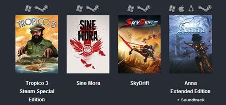 4 игры: Tropico 3 + Sine Mora + SkyDrift + Anna